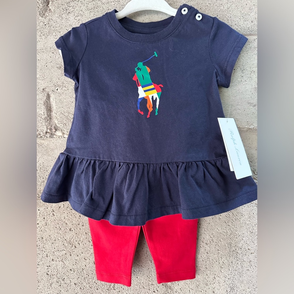🏇Ralph Lauren🏇 2 piece Baby set Size 6M